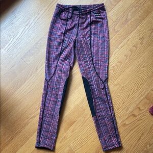 Pink and Black Patterned Children’s Large Riding Leggings - Kerrits